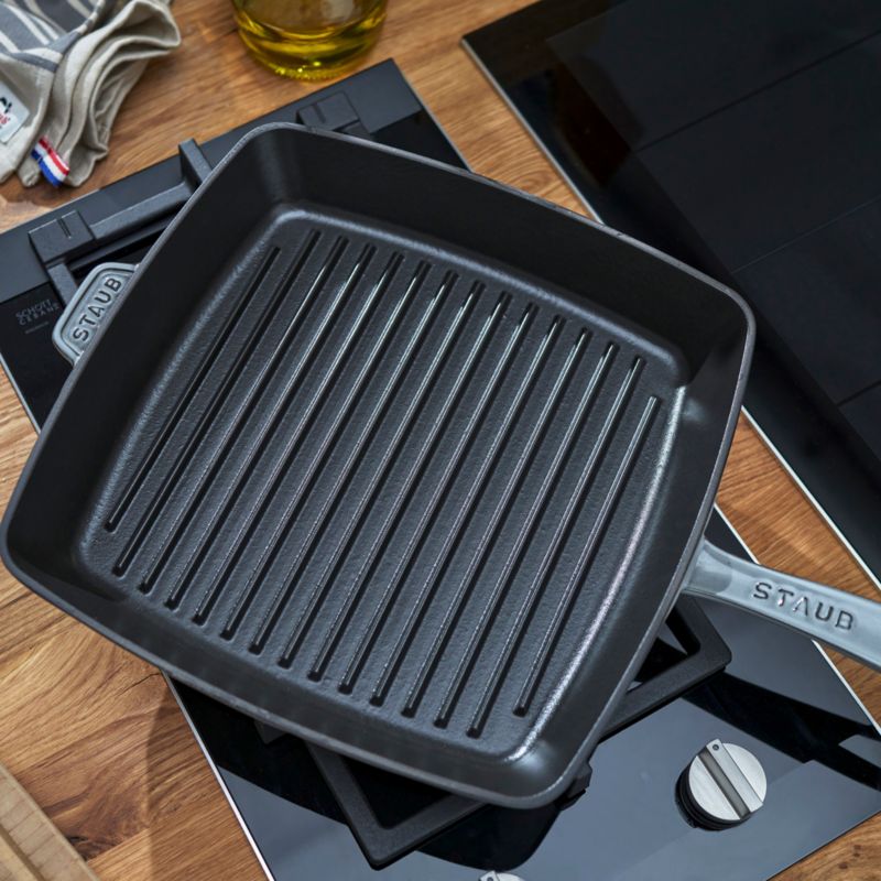 Staub ® 12" Graphite Grey Enameled Cast Iron Square Grill Pan - image 2 of 4