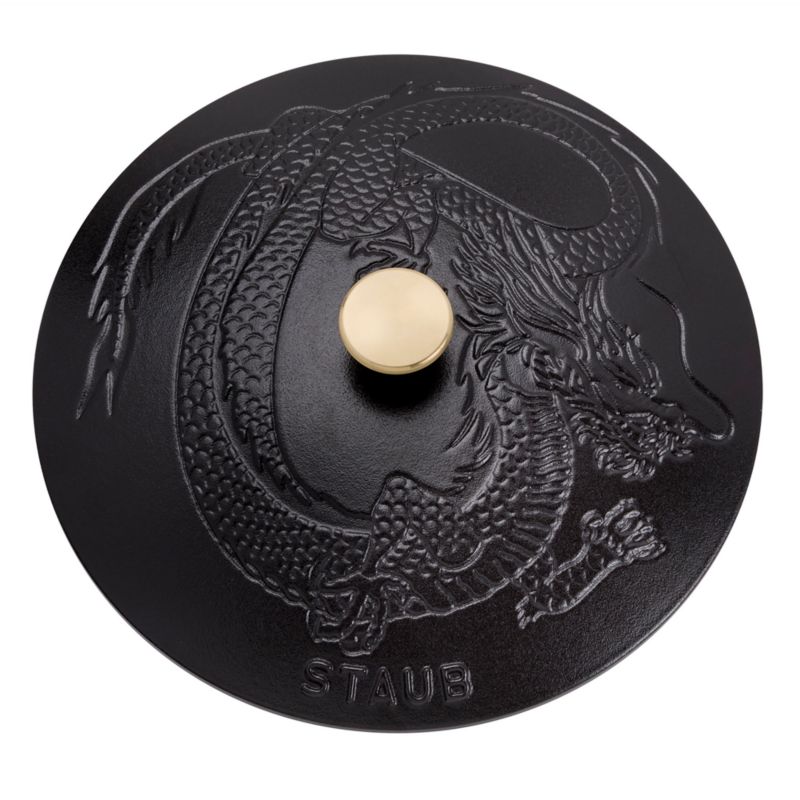 Staub ® 2.5-Qt. Matte Black Cast Iron Saute Pan with Dragon Lid - image 7 of 7