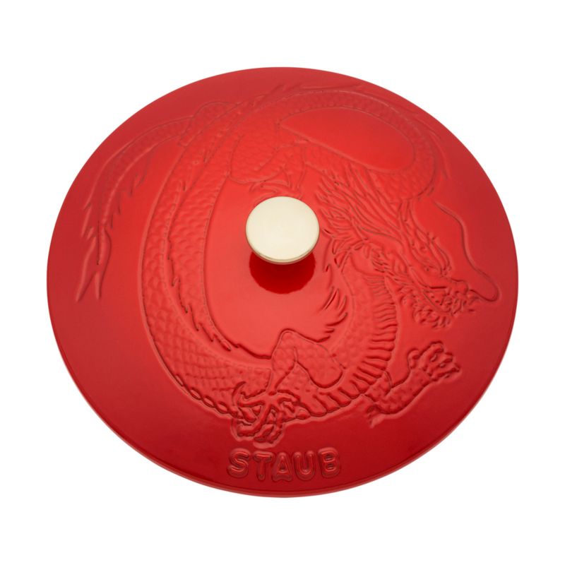 Staub ® 3.75-Qt. Cherry Cast Iron Essential French Oven with Dragon Lid - image 5 of 7