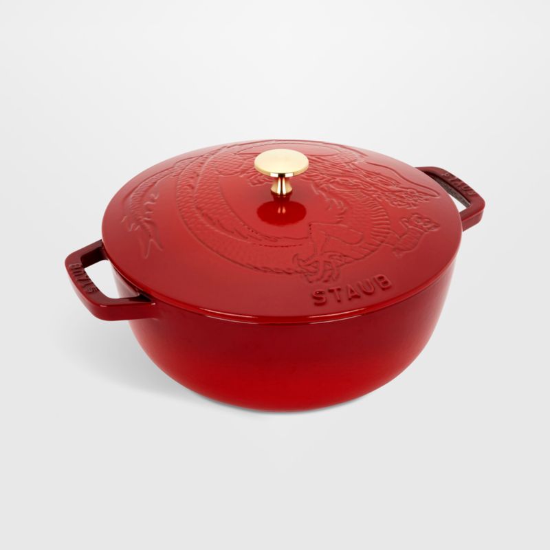 Staub ® 3.75-Qt. Cherry Cast Iron Essential French Oven with Dragon Lid - image 0 of 7