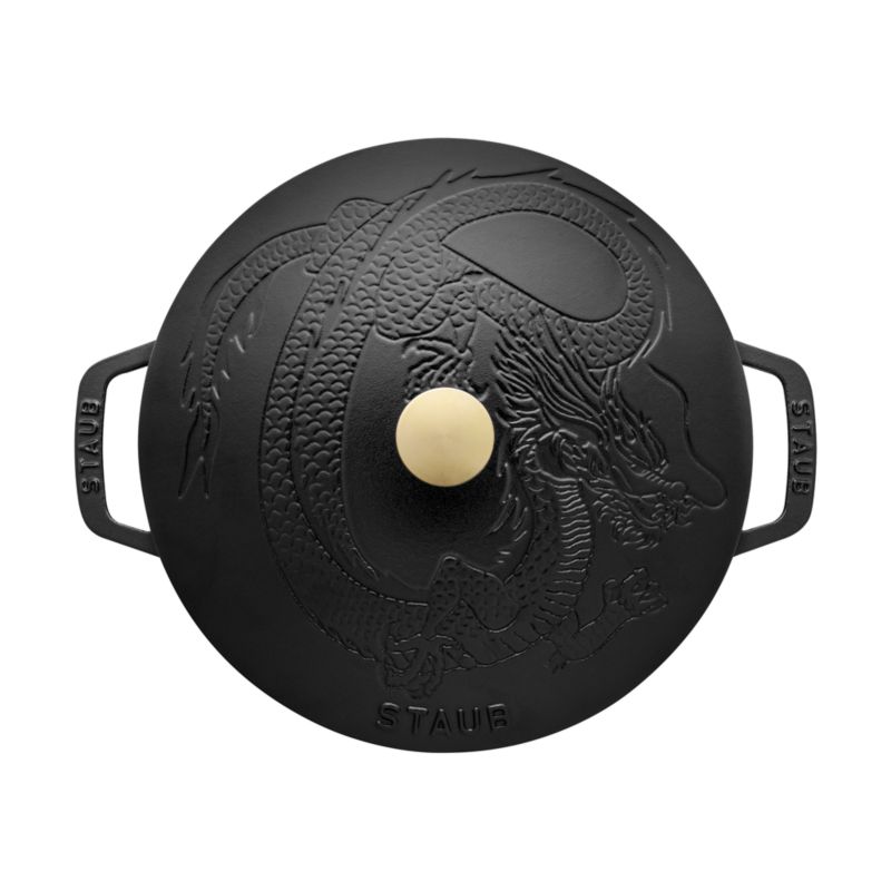 Staub ® 3.75-Qt. Matte Black Cast Iron Essential French Oven with Dragon Lid - image 6 of 6