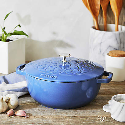 Staub Cast Iron 3.75-qt Essential French Oven with Lilly Lid - Grenadine 