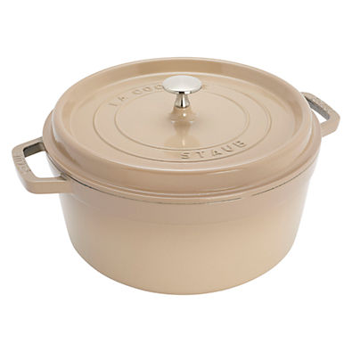 View Staub ® Sesame 4-Qt. Round Cocotte with Silver Knob details