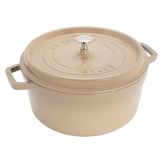 Staub ® Sesame 4-Qt. Round Cocotte with Silver Knob