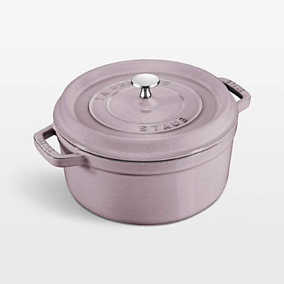 Staub 3.5-Qt. Lilac Braiser + Reviews | Crate & Barrel