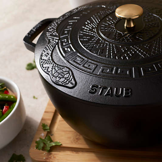 Staub ® Matte Black 5-Qt. French Oven with Snake Lid