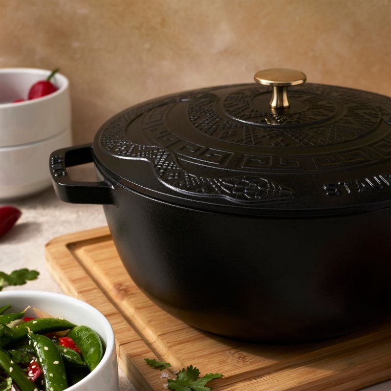 Staub ® Matte Black 5-Qt. French Oven with Snake Lid - image 2 of 8