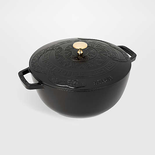 Staub ® Matte Black 5-Qt. French Oven with Snake Lid