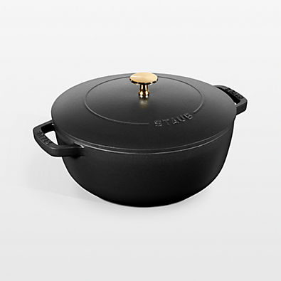 View Staub ® Matte Black Cast Iron 5-Qt. Essential French Oven details