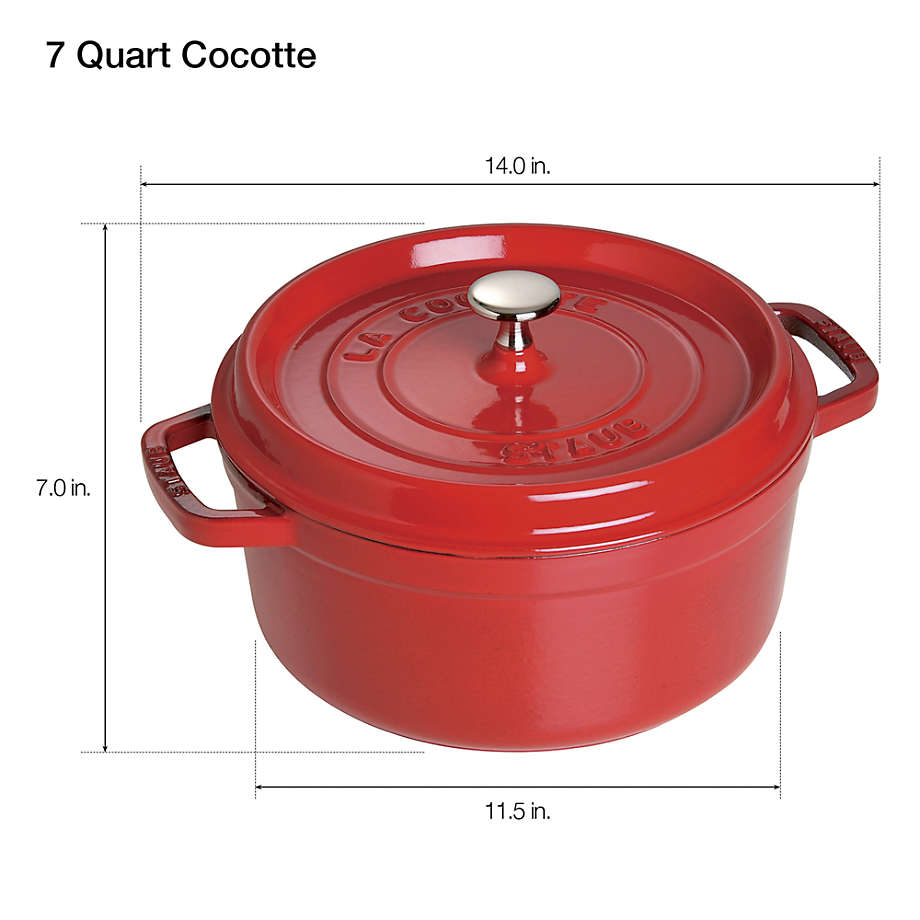 Staub 7-Qt Cherry Red Round Cocotte + Reviews