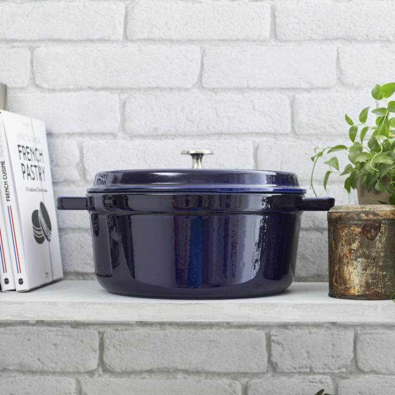 Staub ® 7-Qt Dark Blue Round Cocotte - image 5 of 12