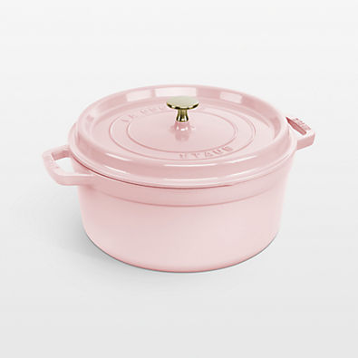 View Staub ® Peony Pink Cast Iron 5.5-Qt. Round Cocotte details