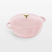Staub Peony Pink Cast Iron 5-Qt. Essential French Oven + Reviews | Crate & Barrel