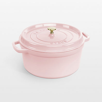 View Staub ® Peony Pink Cast Iron 7-Qt. Round Cocotte details