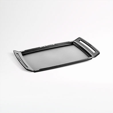 View Staub ® Matte Black Cast Iron Double Burner Griddle details