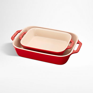 View Staub ® Cherry 2-Piece Rectangular Baker Set details