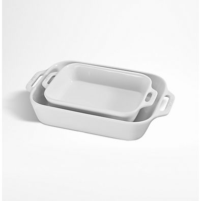 View Staub ® White 2-Piece Rectangular Baker Set details