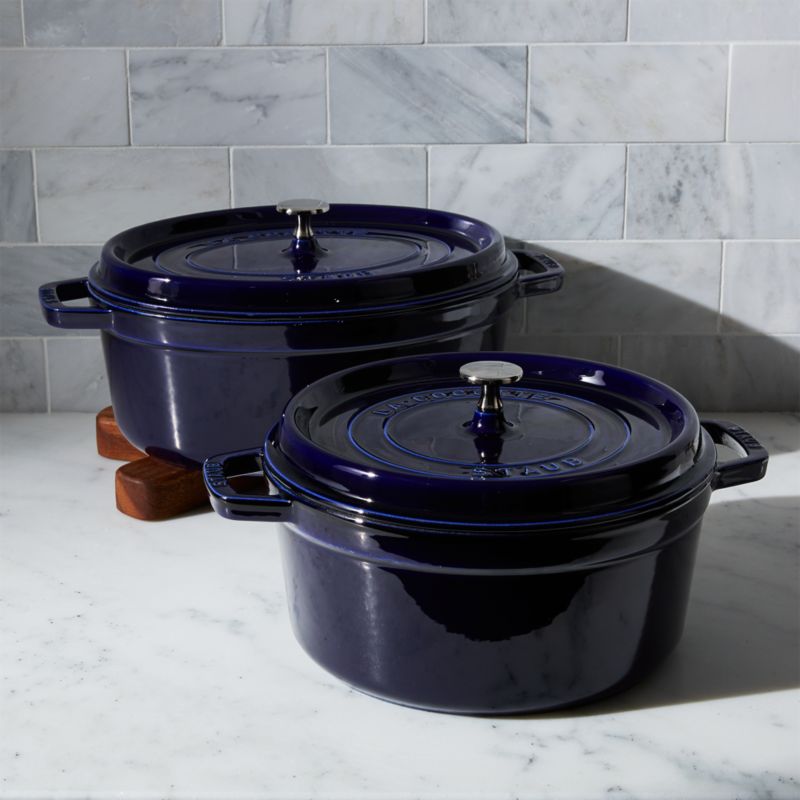 Staub 5.5-Qt Round Dark Blue Cocotte - image 6 of 8