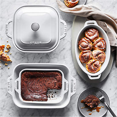 Staub Ceramics White 5-Piece Bakeware Set + Reviews | Crate & Barrel