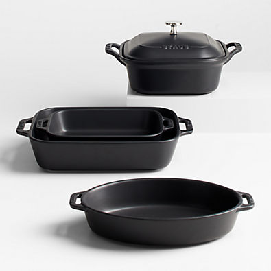 View Staub Ceramics Matte Black 5-Piece Bakeware Set details