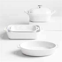 Staub Ceramics White 5-Piece Bakeware Set + Reviews | Crate & Barrel