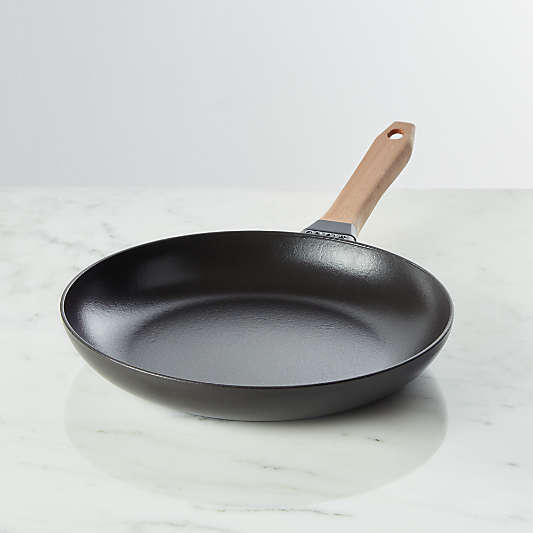 Staub ® Matte Black Cast Iron 11" Fry Pan with Wooden Handle