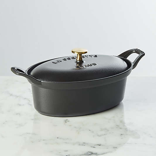 Staub ® Matte Black Cast Iron 1.9-Qt Oval Terrine