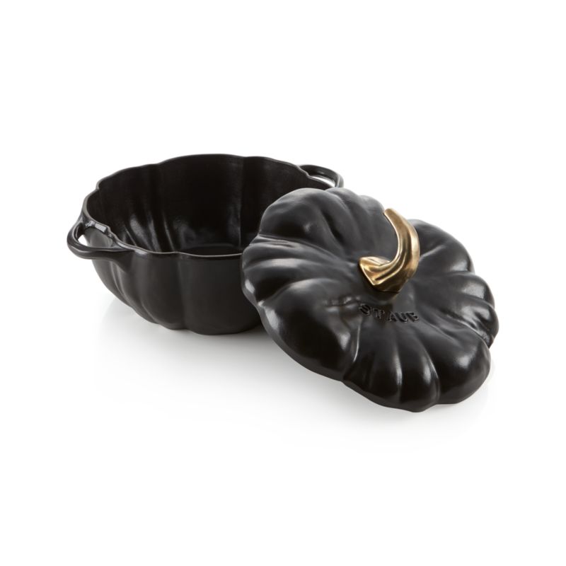 Staub ® 3.5-qt Black Cast Iron Pumpkin Cocotte - image 2 of 4