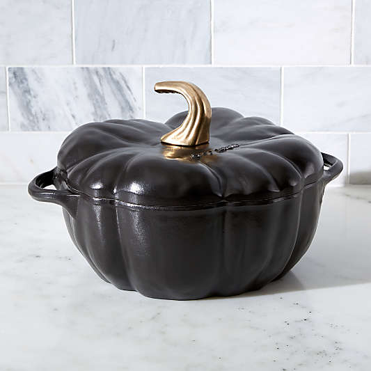 Staub ® 3.5-qt Black Cast Iron Pumpkin Cocotte