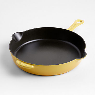 View Staub ® 11" Citron Enameled Cast Iron Traditional Deep Skillet details