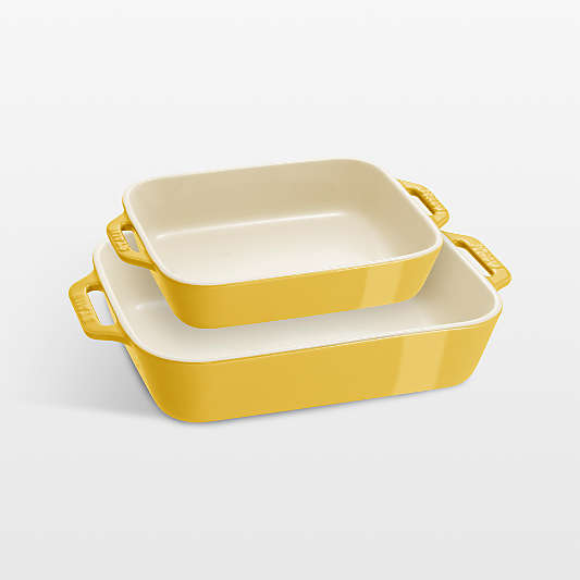 Staub ® Citron Rectangular Bakers, Set of 2