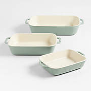 Staub 5-Piece Eucalyptus Green Ceramic Baking Dish Set + Reviews