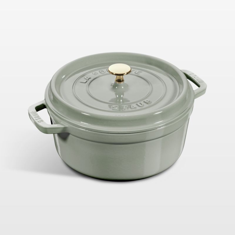 Staub 4-Qt Graphite Round Cocotte + Reviews | Crate & Barrel