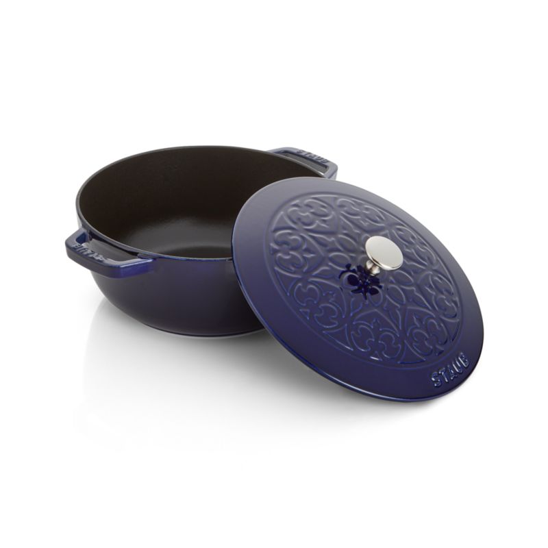 Staub Essential ® Dark Blue 3.75-Qt. Round French Oven with Lily Lid - image 6 of 7