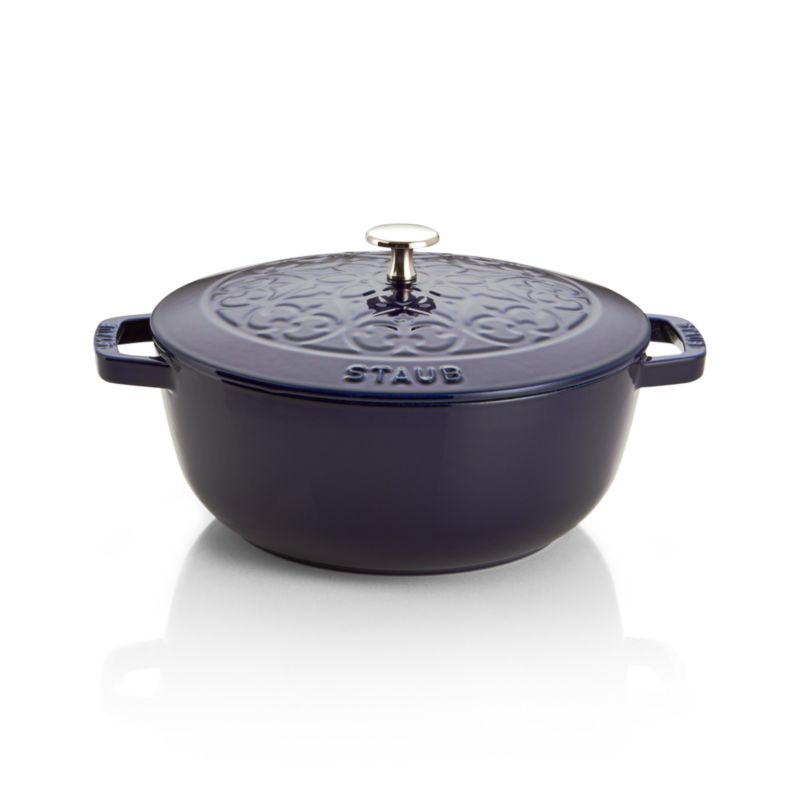 Staub Essential ® Dark Blue 3.75-Qt. Round French Oven with Lily Lid - image 8 of 7