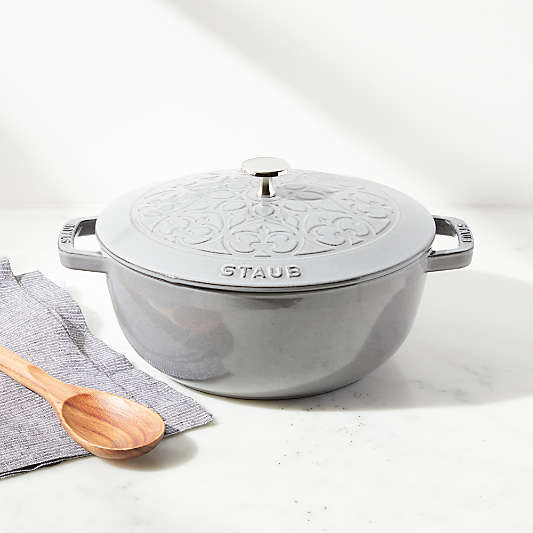 Staub Essential ® Graphite 3.75-Qt. Round French Oven with Lily Lid