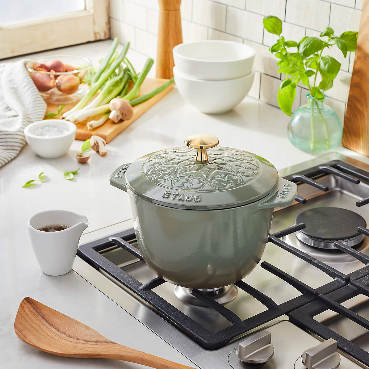 Staub Enameled Cast Iron Snowflake Braiser, 2 1/2-Qt.