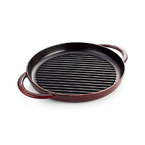 Dropship Cast Iron Grill Pan 12.6 Inch Pre-Seasoned Cast Iron Griddle Pan  Dual Handles Cast Iron Skillets For BBQ Round Cast Iron Griddle For Any Stove  Top And All Cooking Tops to