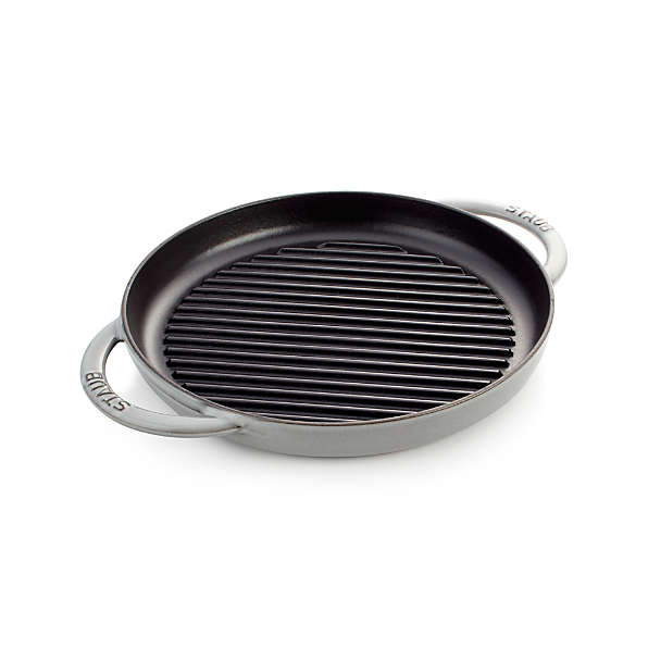 Staub 12 Matte Black Square Grill Pan with Panini Press