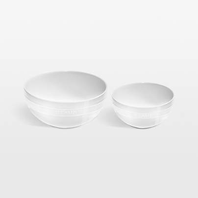 Staub White 2-Piece Nested Serve Bowl Set