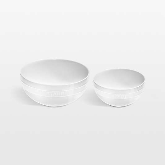 Staub White 2-Piece Nested Serve Bowl Set