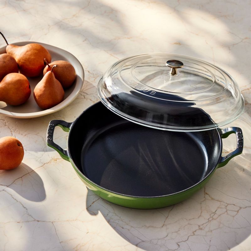 Staub ® 3.5-Qt. Pistachio Braiser with Glass Lid - image 3 of 4