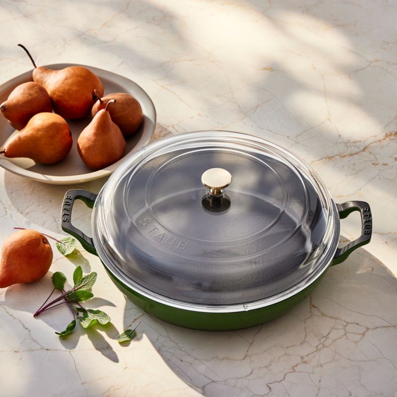 Staub ® 3.5-Qt. Pistachio Braiser with Glass Lid - image 2 of 4