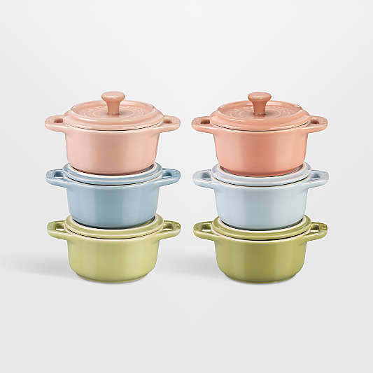 Staub ® Pastels 6-Piece Ceramic Mini Cocottes Set