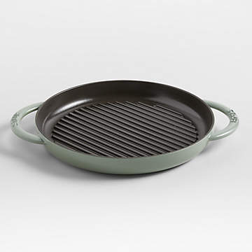 Square Cast Iron Grill Pan, 9.8 inch Blue – Jean Patrique