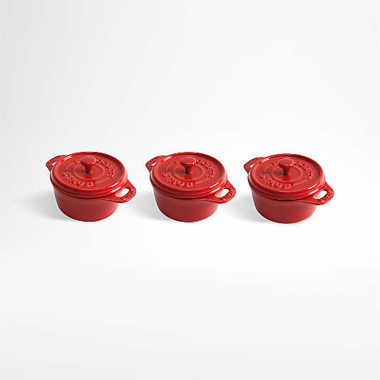 Staub ® Cherry Round Mini Cocottes, Set of 3