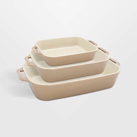 Staub ® Sesame 3-Piece Rectangular Baking Dish Set