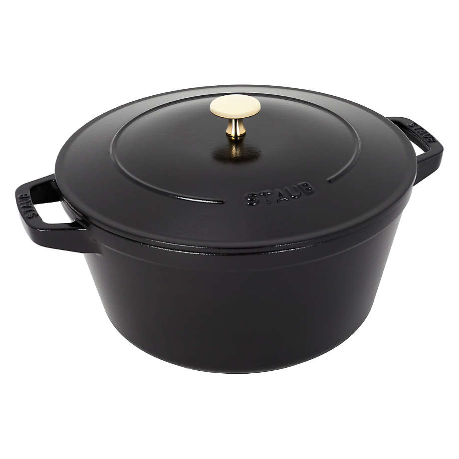 Staub Matte Black 4-Piece Stackable Cookware Set + Reviews | Crate