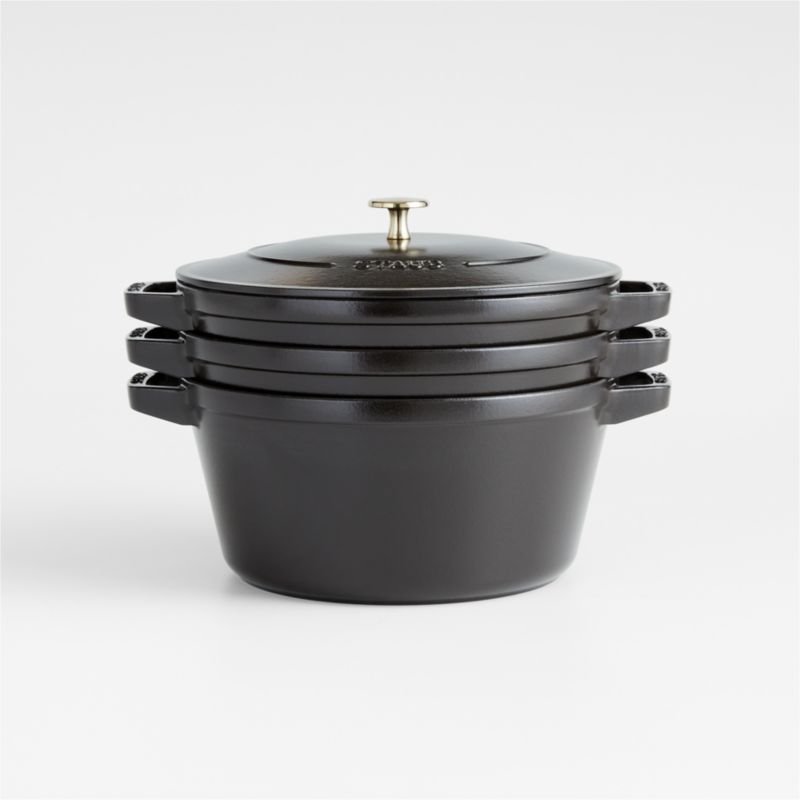 Staub ® Matte Black 4-Piece Stackable Cookware Set