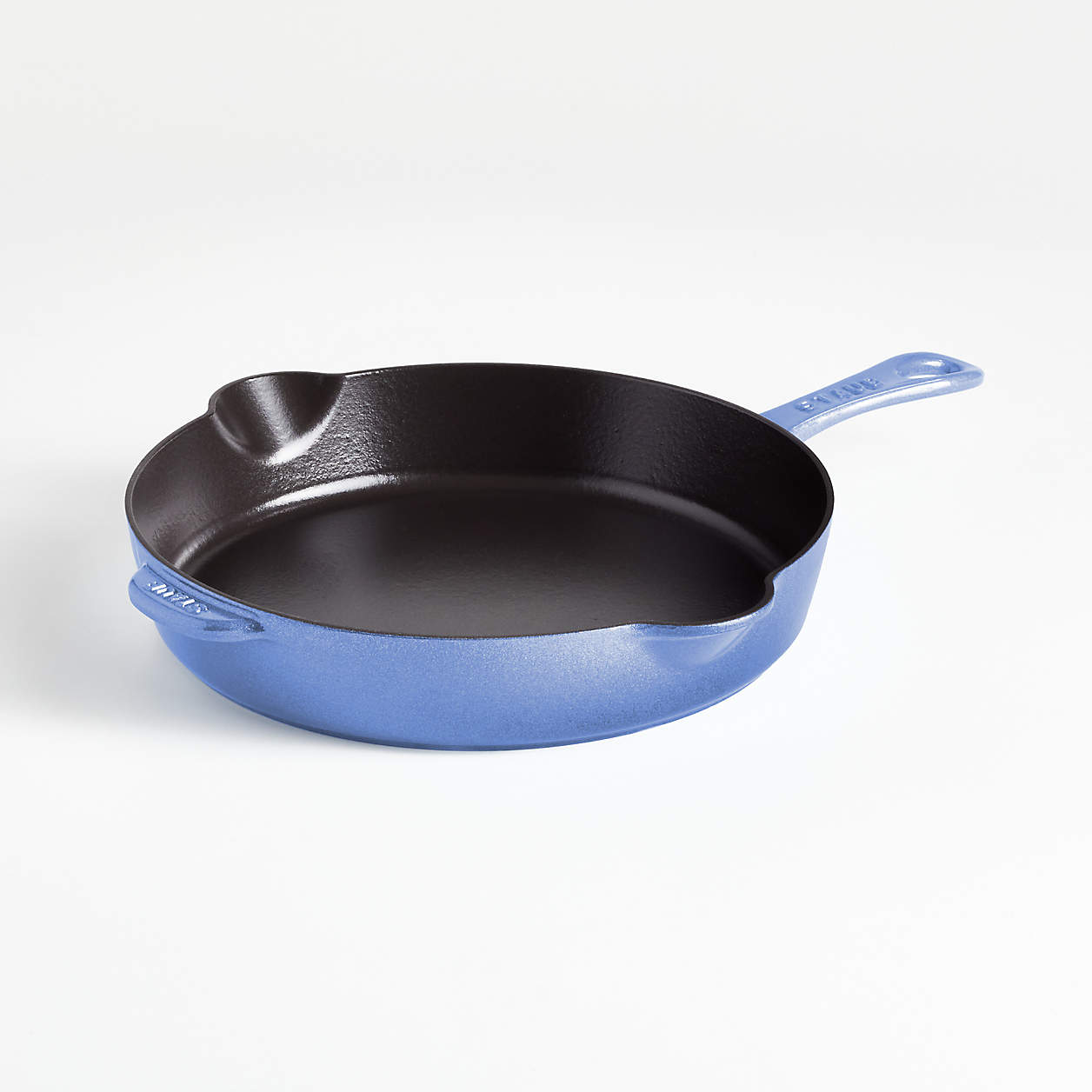 Staub Metallic Blue 11 Traditional Skillet + Reviews | Crate & Barrel